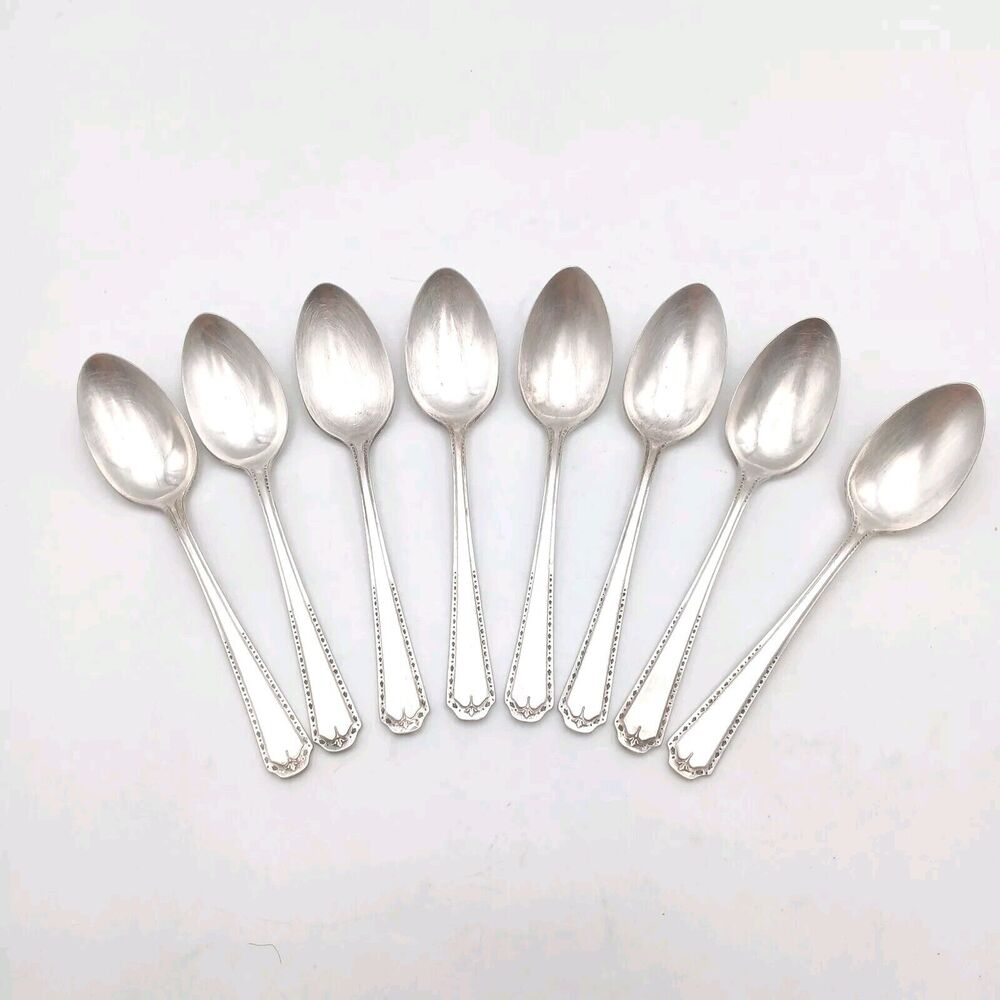 Tudor Plate Oneida Community Algonquin Set of 8 Teaspoon Vtg